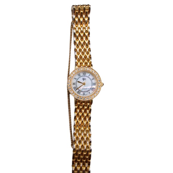 Gv2 Gevril gold tone Women's wrist watch with mother of pearl face - Picture 5 of 6